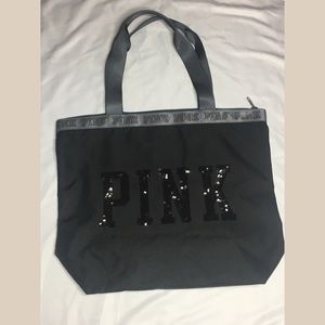 NWOT Victoria Secret Black Sequin Bag